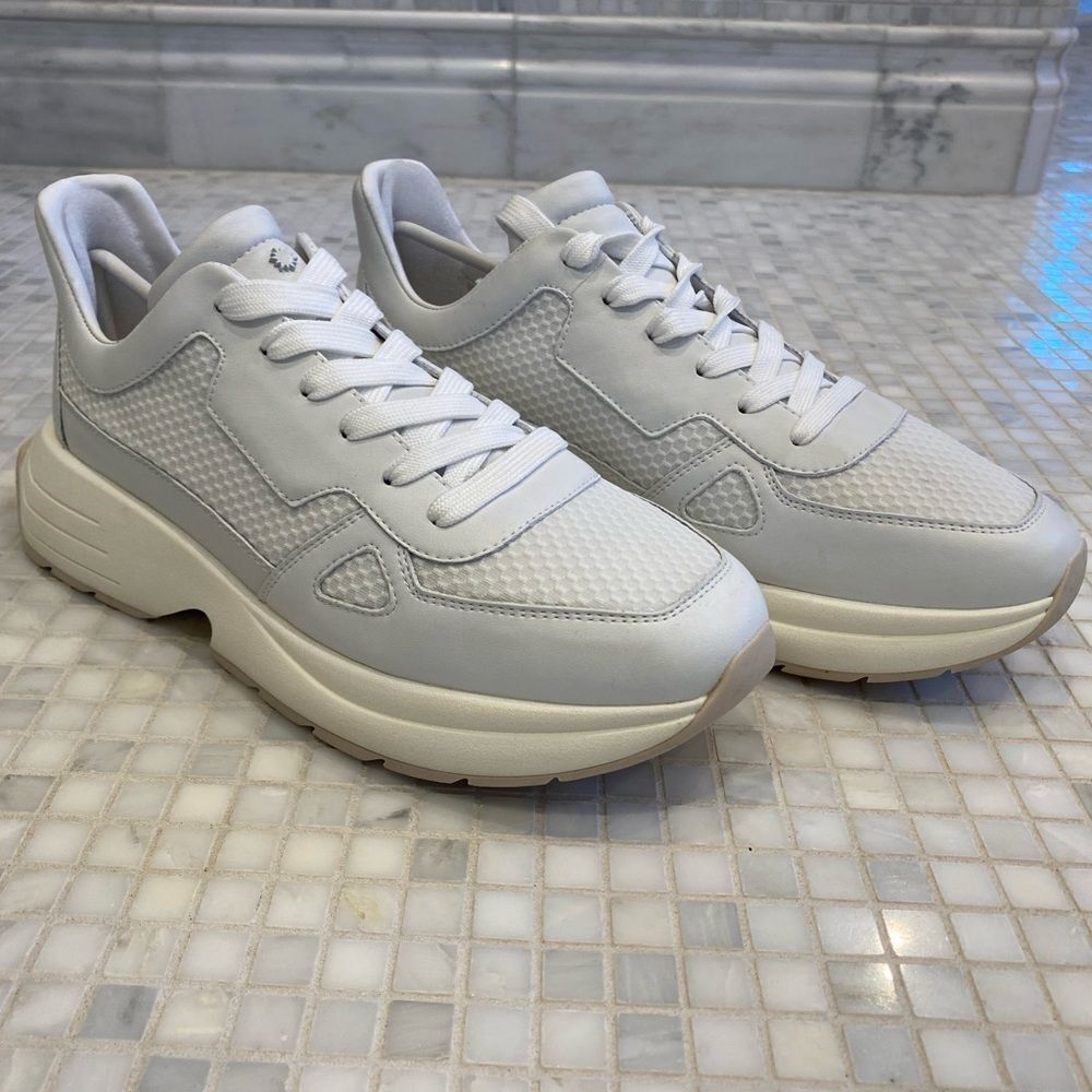 Stuart Weitzman Willow Runner Mesh & Leather Sneaker Brand New